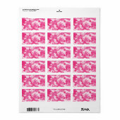 Roze en witte vormgeving etiket (Full Sheet)