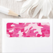 Roze en witte vormgeving etiket (Insitu)