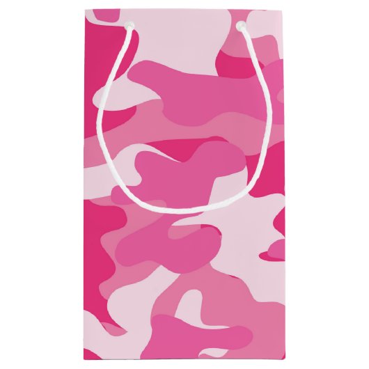 Roze en witte vormgeving klein cadeauzakje (Achterkant)