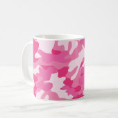 Roze en witte vormgeving koffiemok (Voorkant links)