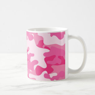 Roze en witte vormgeving koffiemok