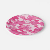 Roze en witte vormgeving papieren bordje (Gekanteld)