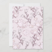 Roze en witte Vrijgezellenfeest met rand Kaart (Achterkant)