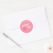 Roze en witte vrijgezellenfeest Stickers (Envelop)