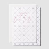 Roze en witte vrijgezellenfeest vellum uitnodigingen (Offset (Uitnodiging))