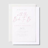 Roze en witte vrijgezellenfeest vellum uitnodigingen (Offset)