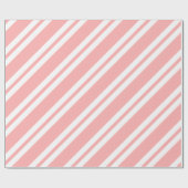 roze en witte vrolijk kerstfeest cadeaupapier (Vlak)
