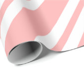 roze en witte vrolijk kerstfeest cadeaupapier (Rol Hoek)