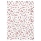 Roze en witte Waterverf Bakkerij Desserts Tafelkleed (Voorkant)