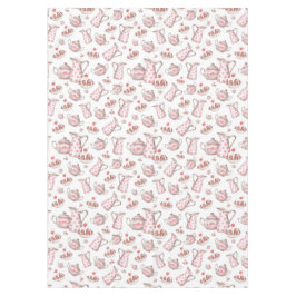 Roze en witte Waterverf Bakkerij Desserts Tafelkleed