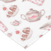 Roze en witte Waterverf Bakkerij Desserts Tafelkleed (Gekanteld)