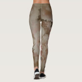  Roze en Witte Waterverf Bloemen Leggings (Achterkant)