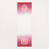 Roze en witte Waterverf Kroon & roet Chakra Yogamat (Achterkant)