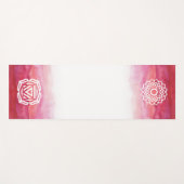 Roze en witte Waterverf Kroon & roet Chakra Yogamat (Voorkant (horizontaal))