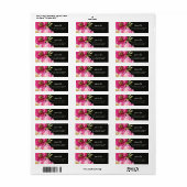 Roze en witte Waterverf pioenroos bloemenbruiloft Etiket (Full Sheet)