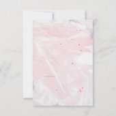 Roze en witte waterverf verjaardagsfeestje kaart (Achterkant)