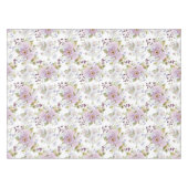 Roze en witte waterverf wilde bloem tafelkleed (Voorkant (Horizontaal))