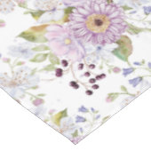 Roze en witte waterverf wilde bloem tafelkleed (Gekanteld)