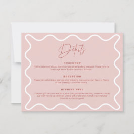 Roze en Witte Wavy Border - Kaart van de Omsluitin