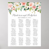 Roze en witte weduwenkaart poster (Voorkant)