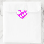 Roze en witte weegschalen hart sticker (Tas)
