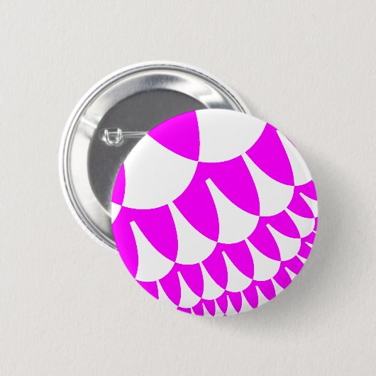 Roze en witte weegschalen ronde button 5,7 cm (Voorkant /achterkant)
