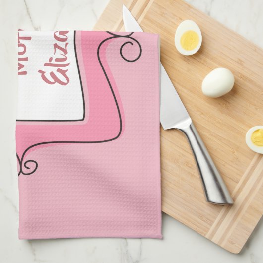  roze en witte werelden Beste moeder Theedoek (Quarter Fold)