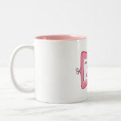Roze en witte werelden Beste moeder Tweekleurige Koffiemok (Links)