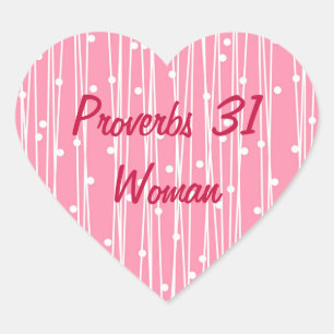 Roze en Witte werkwoorden 31 Vrouw Hart Sticker