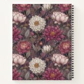 Roze en witte wilde bloementuin Persoonlijk Notitieboek (Achterkant)