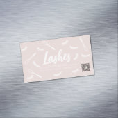 Roze en witte wimpers Wimper Extensies make-up Magnetisch Visitekaartje (Voorbeeld)