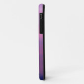 Roze en witte wolk monogram iPhone Case (Achterkant/links)