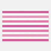 Roze en witte XOXO Stripes Valentijnsdag Inpakpapier Vel (Voorkant 2)