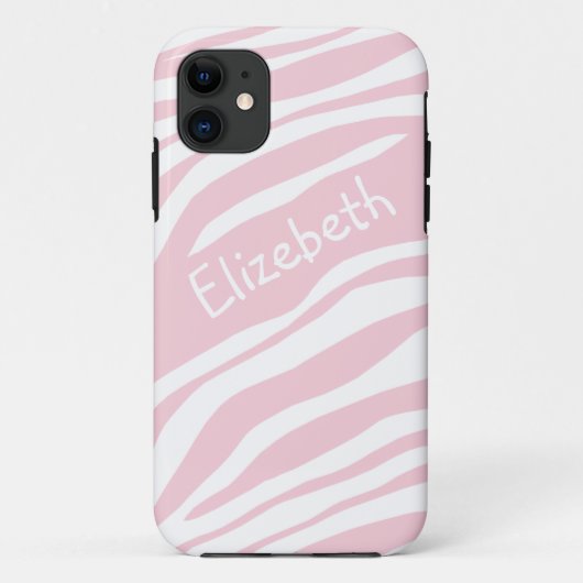 Roze en witte zebra Afdrukken iPhone 5 Hoesje (Achterkant)