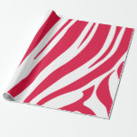 Roze en witte Zebra patroon Cadeaupapier<br><div class="desc">Laat uw geschenken opvallen met dit moderne inpakpapier,  met een leuk zebraprintpatroon.</div>