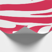 Roze en witte Zebra patroon Cadeaupapier (Hoek)