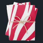 Roze en witte Zebra patroon Inpakpapier Vel<br><div class="desc">Laat uw geschenken opvallen met dit moderne inpakpapier,  met een leuk zebraprintpatroon.</div>