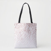 Roze en witte zebra print: Stijlvolle Canvas tas (Voorkant)