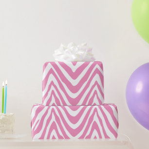 Roze en witte zebrastripes — Dierlijke afdruk Cadeaupapier