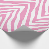 Roze en witte zebrastripes — Dierlijke afdruk Cadeaupapier (Hoek)