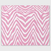 Roze en witte zebrastripes — Dierlijke afdruk Cadeaupapier (Vlak)