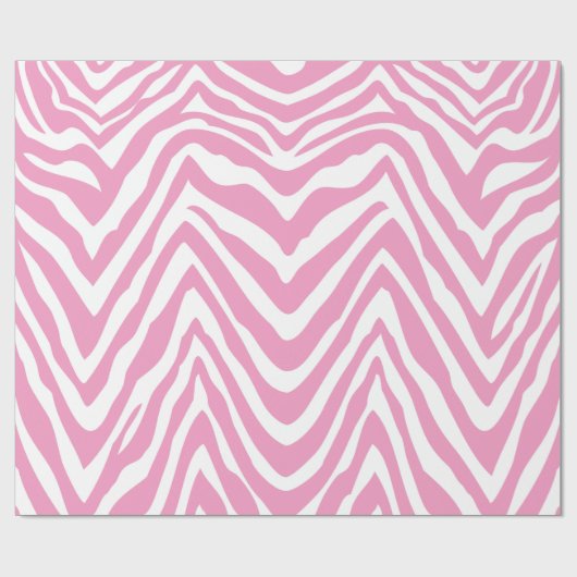 Roze en witte zebrastripes — Dierlijke afdruk Cadeaupapier (Vlak)
