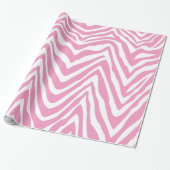Roze en witte zebrastripes — Dierlijke afdruk Cadeaupapier (Uitgerold)