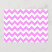 Roze en witte zigzag briefkaart (Voorkant)