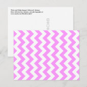 Roze en witte zigzag briefkaart (Voorkant / Achterkant)