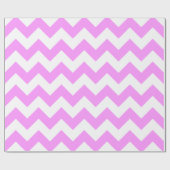 Roze en witte zigzag cadeaupapier (Vlak)