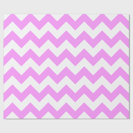 Roze en witte zigzag cadeaupapier (Vlak)