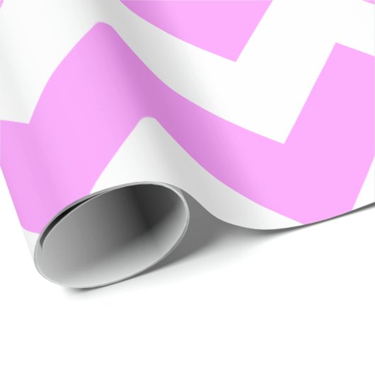 Roze en witte zigzag cadeaupapier (Rol Hoek)