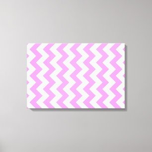 Roze en witte zigzag canvas afdruk