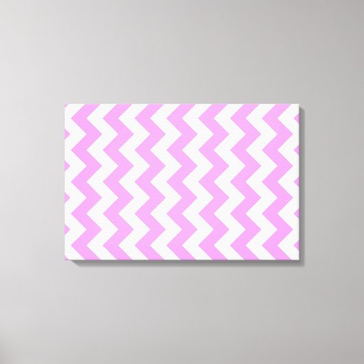 Roze en witte zigzag canvas afdruk (Voorkant)